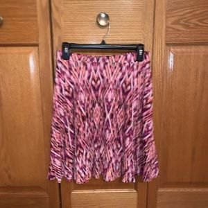 Pink and black multicolor skirt